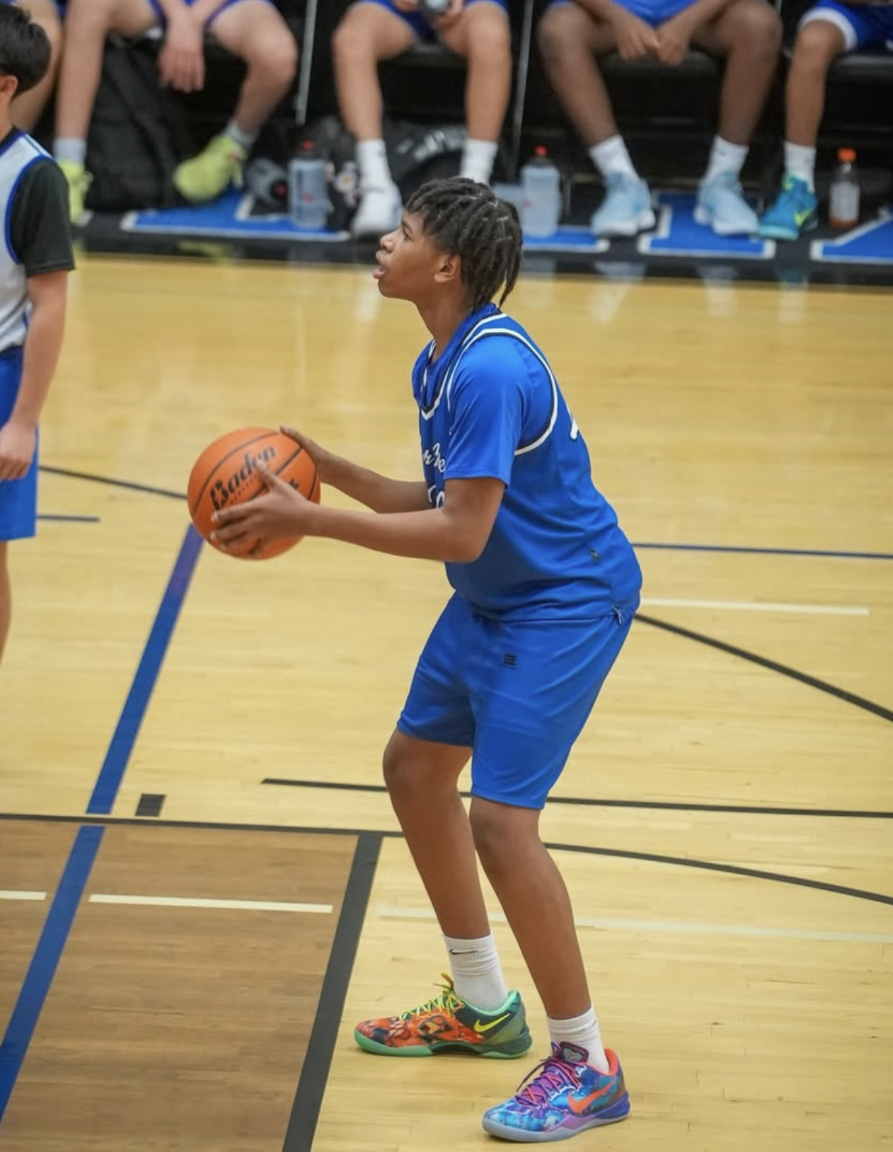 Taylor Young at the free-throw line